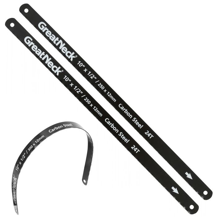Great Neck Saw Manufacturing 24 TPI Standard Hacksaw Blade Set (10 Inch