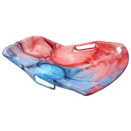 SnoSprint Racer Snow Sled, Day Glow Tie-Dye Pattern, 37-In.