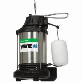 Sump Pump, Submersible, Vertical Switch, 1-HP