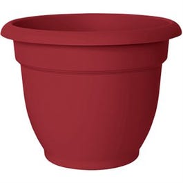 Ariana Planter, Plastic, Self-Watering, Bell Shape, Union Red, 8-In.