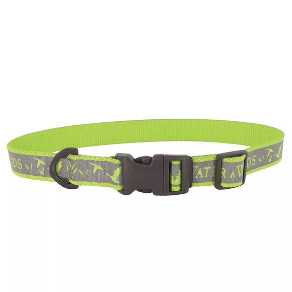 Coastal Pet Products Water & Woods Adjustable Reflective Dog Collar (Large - 1