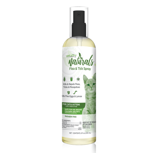 Vetality Naturals Cat Flea & Tick Spray 8oz