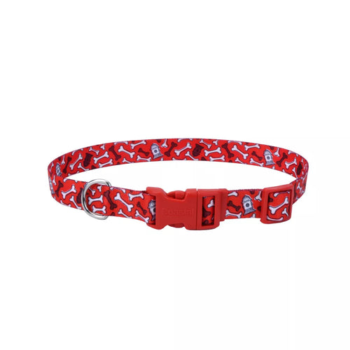 Coastal Pet Products Styles Adjustable Dog Collar (Black Skulls)