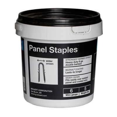 Bekaert 2.5 6 ga Double Barbed Panel Staples (5 lb bucket) (2.5 6 ga)