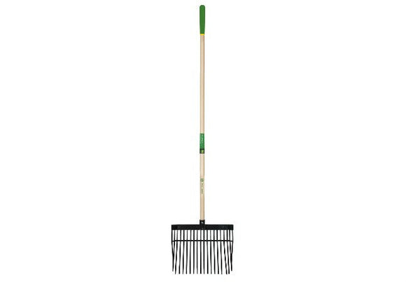 Truper John Deere Poly Bedding Fork 18 Tine Hardwood Handle
