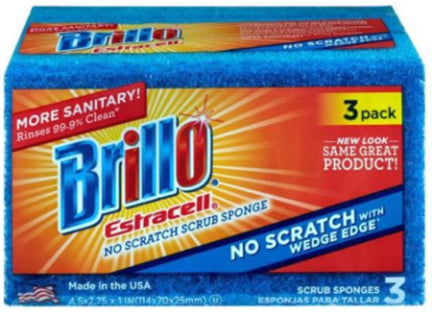SPONGE SCRUB NO- SCRATCH WEDGE BTHRM 3PK