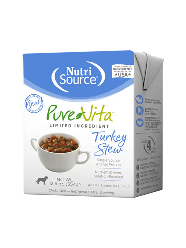 NutriSource® PureVita™ Turkey Dog Stew TetraPaks Wet Dog Food