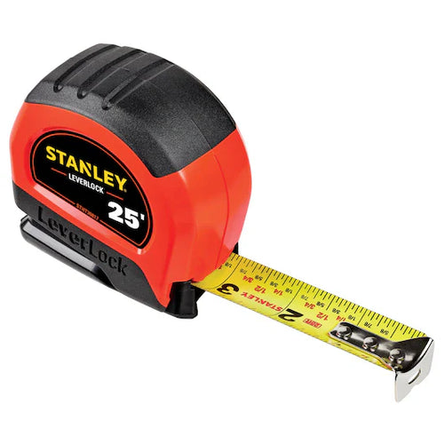 Stanley 25 ft High-Visibility LEVERLOCK® Tape Measure (25 ft)