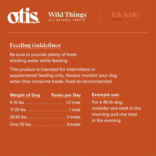 Otis  Wild Things Elk Jerky Dog Treats (4 Oz)