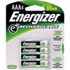 Energizer Recharge AAA NiMH Rechargeable Battery (4-Pack)
