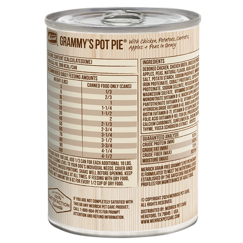 Merrick Grain Free Grammy's Pot Pie In Gravy Wet Dog F