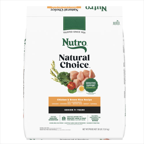 Nutro Natural Choice Senior Chicken, Whole Brown Rice Formula Dry Dog Food