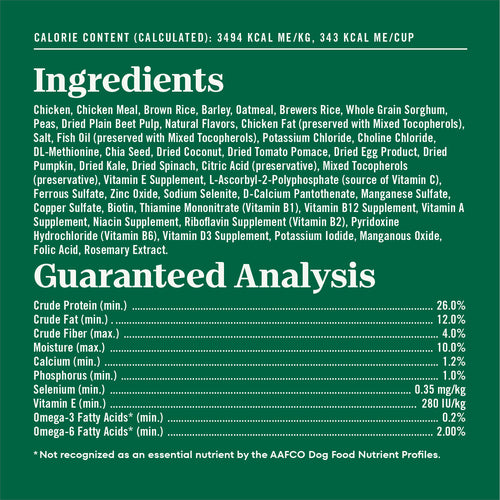 Nutro Natural Choice Senior Chicken, Whole Brown Rice Formula Dry Dog Food