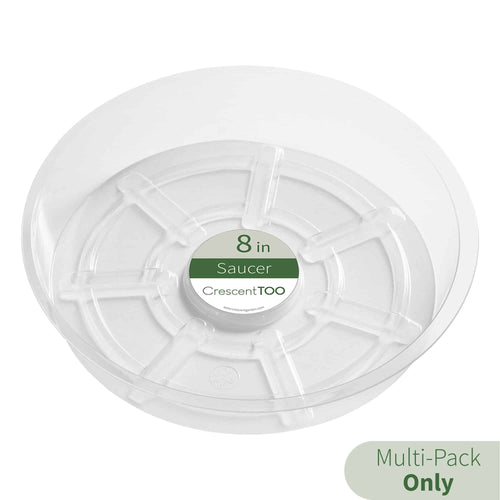 Crescent Garden Clear Plant Saucers