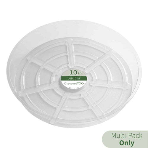 Crescent Garden Clear Plant Saucers