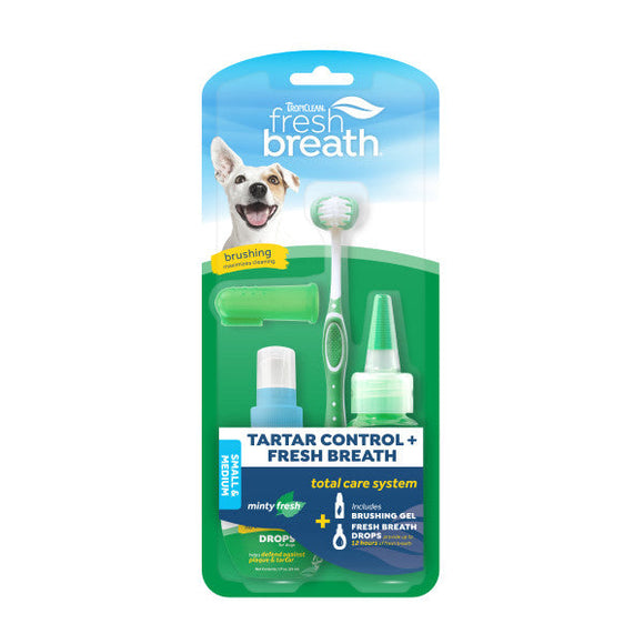 TropiClean Fresh Breath Total Care Kit (Small and Medium Dogs)