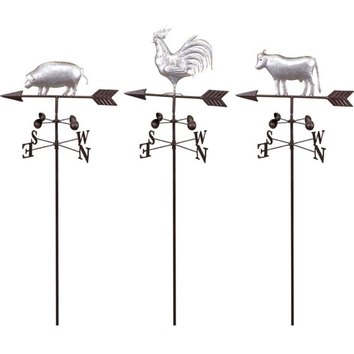 METAL FARM ANIMAL WEATHERVANE STAKES (48 INCH)