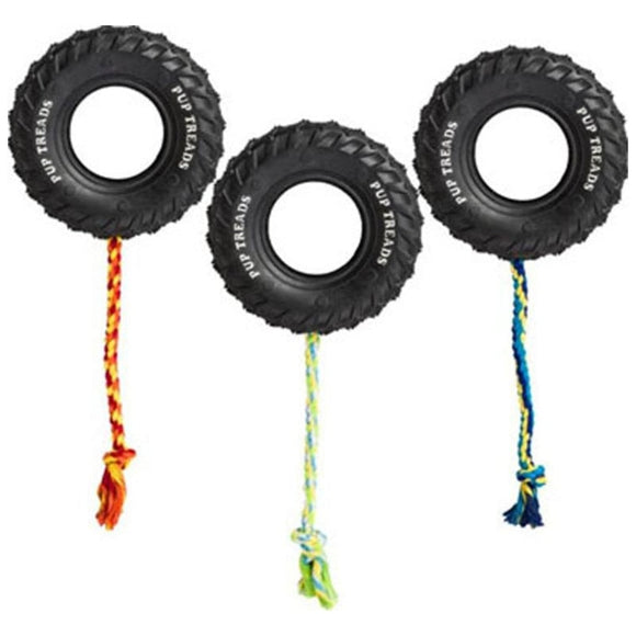 SPOT PUP TREADS WITH ROPE (4 IN, ASSORTED)