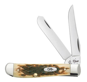 Case Amber Bone Peach Seed Jig Mini Trapper