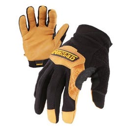 Cowboy Ranchworx Safety Gloves, Washable Bullwhip Leather, Large