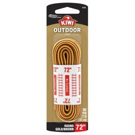 Outdoor Round Laces, Gold/Brown, 72-In.
