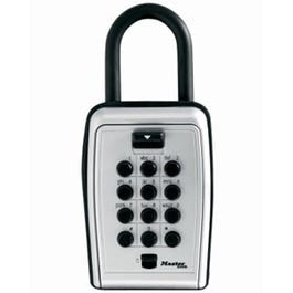 Lock Box, Push-Button, Portable, 3-1/8-In.