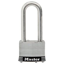 Keyed Laminated Padlock, Stainless Steel, 2-In., 2.5-In. Long Shackle