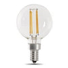 LED Chandelier Light Bulbs, G16-1/2, Candelabra, Soft White, 300 Lumens, 4.5-Watts, 2-Pk.