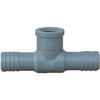 Pipe Fitting Insert Tee, Female, Poly, 3/4 x 3/4 x 1/2-In.