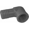 Pipe Fitting Insert Reducing Elbow, Female, Poly, 1 x 3/4-In.