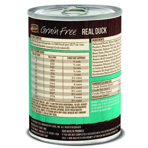 Merrick Grain Free 96% Real Duck Canned Dog Food