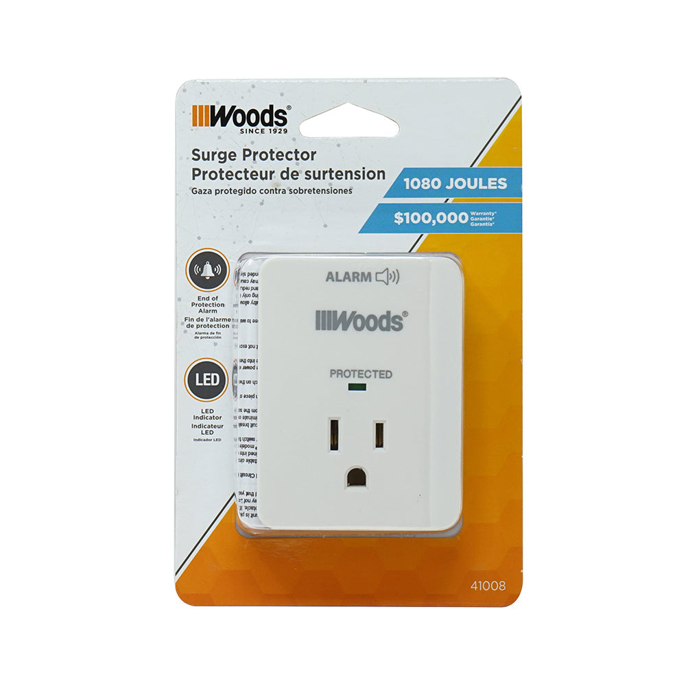 Woods® 1Outlet Surge Tap With Appliance Alarm Eureka, CA Ferndale