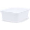 Dish Pan, Rectangular, White Plastic, 11-1/2-Qts.