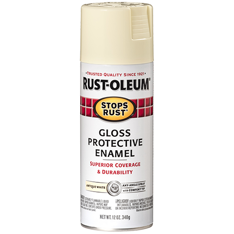 Rust-Oleum Stops Rust Satin White Spray Paint 12 oz.