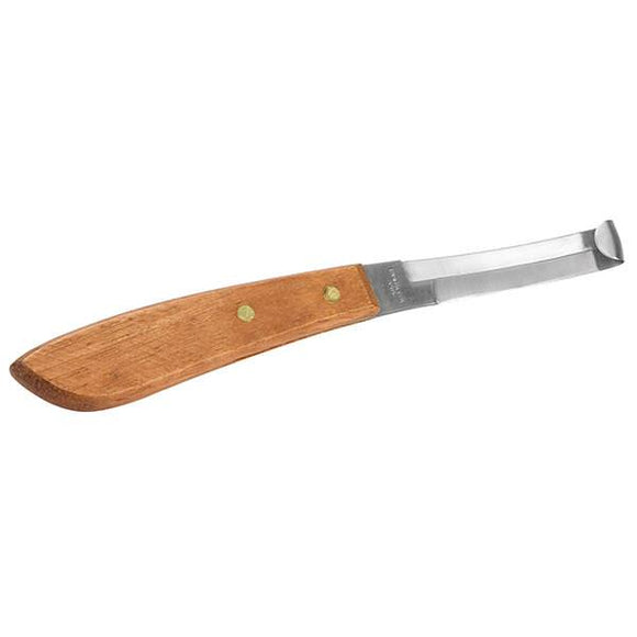 Weaver Double Edged Hoof Knife With Wooden Handle