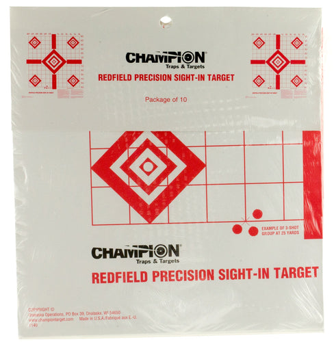 Champion Targets 47388 Redfield Precision Sight-In Target 5-Diamond Hanging Paper Target 16