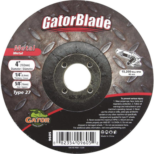 Gator Blade Type 27 4 In. x 1/4 In. x 5/8 In. Metal Cut-Off Wheel