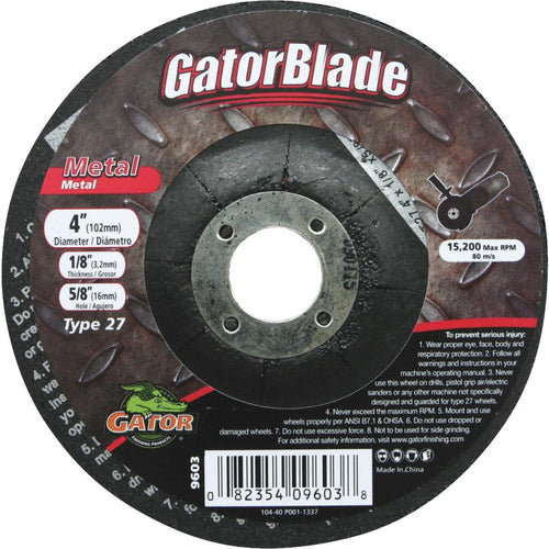 Gator Blade Thin Cut Type 1 4 In. x 0.045 In. x 5/8 In. Metal Cut-Off Wheel