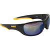 DeWalt Dominator Black/Yellow Frame Safety Glasses with Yellow Mirrored Lenses