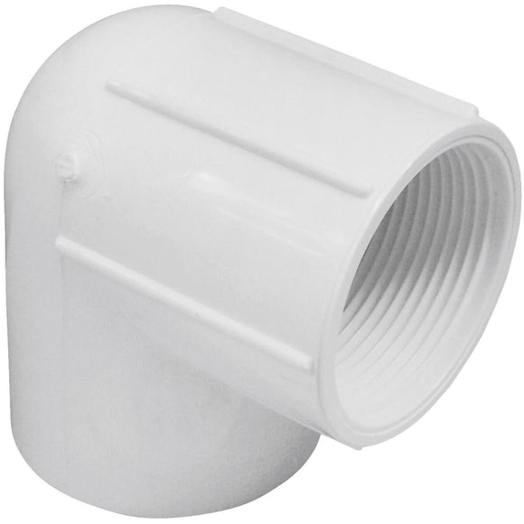 Charlotte Pipe 1-1/4 In. x 1-1/4 In. Schedule 40 Solvent x Threaded PVC Elbow