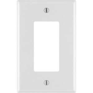 Leviton Decora 1-Gang Thermoplastic Nylon Mid-Way Rocker Wall Plate, White