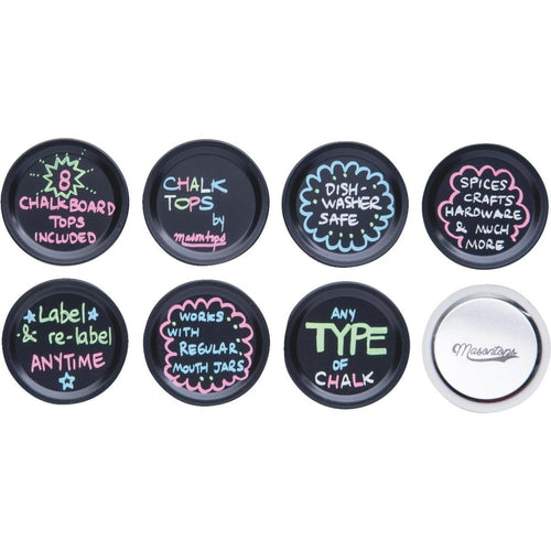 Masontops Regular-Mouth Chalk Top Canning Jar Lids (8-Count)