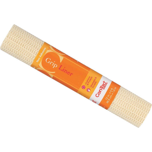 Con-Tact 12 In. x 5 Ft. Almond Beaded Grip Non-Adhesive Shelf Liner