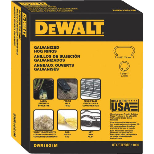 DeWalt Galvanized Steel Hog Ring (1000-Pack)