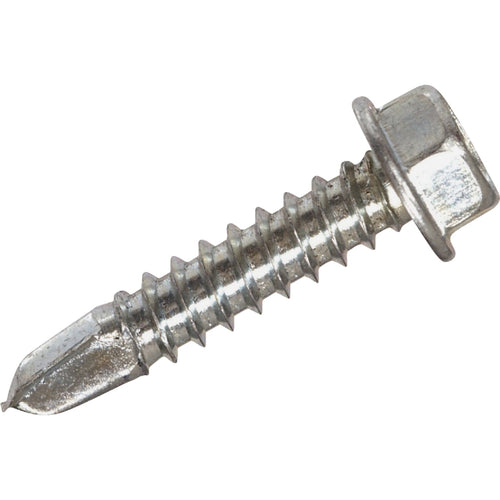 Hillman 1/4 In. - #14 x 2 In. Hex Washer Head Self-Drilling Sheet Metal Screw (100 Ct.)