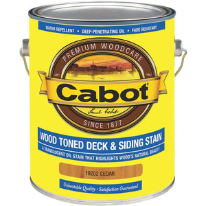 Cabot VOC Wood Toned Deck & Siding Exterior Stain, Cedar, 1 Gal.