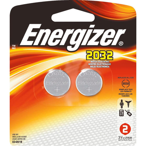 Energizer 2032 Lithium Coin Cell Battery (2-Pack)