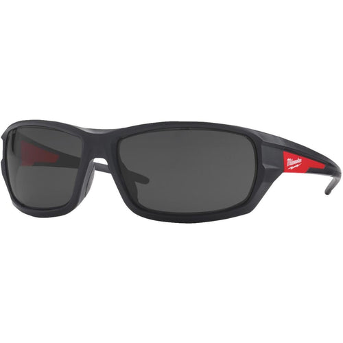 Milwuakee Red & Black Frame High Performance Safety Glasses with Tinted Lenses