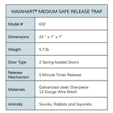 HAVAHART® MEDIUM 2-DOOR SAFE RELEASE ANIMAL TRAP